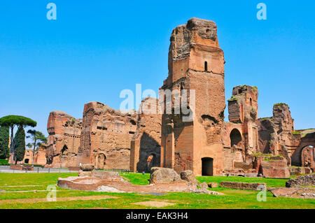 ein Blick auf die Reste von den Caracalla in Rom, Italien Stockfoto