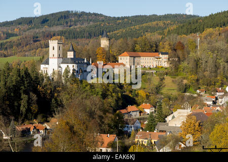 Rozmberk nad Vltavou, Tschechische Republik, Südböhmen Stockfoto