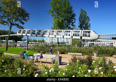 Einschienenbahn trainieren auf dem Gelände des International Garden Show 2013, Wilhelmsburg, Hamburg, Hamburg, Deutschland Stockfoto