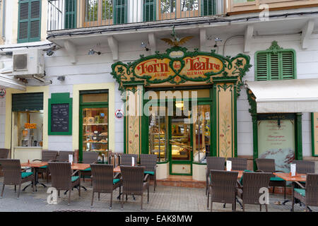 Placa Weyler, Cafe Forn des Teatre, Palma de Mallorca, Mallorca, Balearen, Spanien Stockfoto