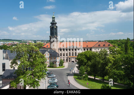 Stadtschloss, Fassade und Turm, Weimar, Thüringen, Deutschland Stockfoto