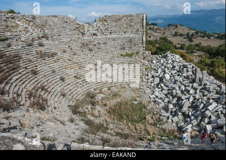 Antike römische Theater, Pisidia, Selge, Köprülü Canyon National Park, Provinz Antalya, Türkei Stockfoto