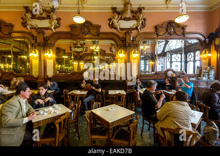 Café Majestic, Jugendstil-Café, Porto, Bezirk von Porto, Portugal Stockfoto