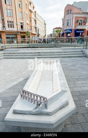 Modell des antiken Roman Stadium von Philippopolis, Plovdiv, Bulgarien Stockfoto