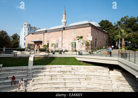 Der gekrümmte Teil der Stadion Philippopolis und Dzhumaya Moschee, Plovdiv, Bulgarien Stockfoto