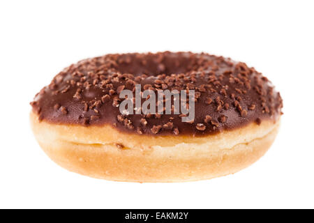 leckere leckere Donuts, die über einen weißen Hintergrund isoliert Stockfoto