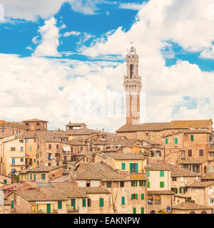 Panoramablick von Siena, Italien Stockfoto