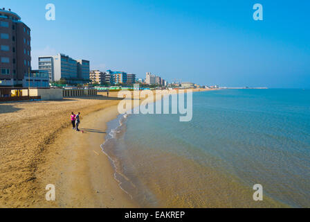 Hauptstrand, Pesaro, Marken, Italien Stockfoto