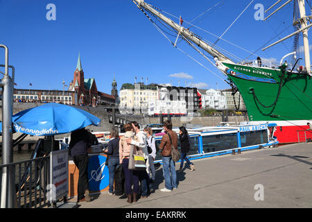 Museumsschiff RICKMER RICKMERS, Hamburg Hafen, Deutschland, Europa Stockfoto