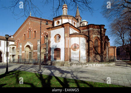 Italien, Lombardei, Mailand, Sant Eustorgio Basilika. Stockfoto