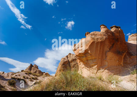 Bizarre Felsen in Kappadokien, Türkei Stockfoto