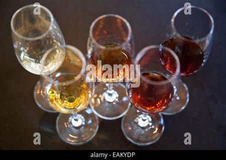 Dessert-Weine in Missoula, Montana. (Foto von Bess Brownlee) Stockfoto