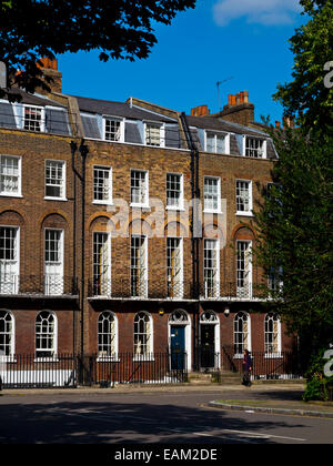 Gemauerte georgischen Reihenhäuser in Canonbury Square Islington North London N1 England UK gebaut von 1805 bis 1830 Stockfoto