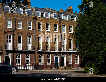 Gemauerte georgischen Reihenhäuser in Canonbury Square Islington North London N1 England UK gebaut von 1805 bis 1830 Stockfoto