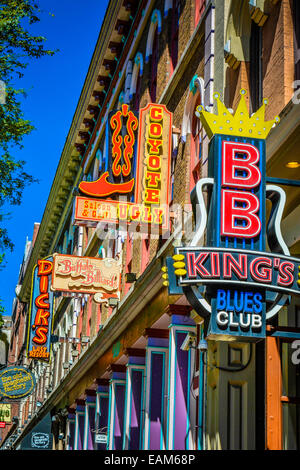 BB King Blues Club am 2nd Avenue North in der Innenstadt von Nashville, TN, Music City USA Stockfoto