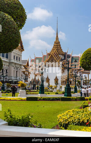 Phra Thinang Dusit Maha Prasat im Königspalast von Bangkok, Thailand Stockfoto