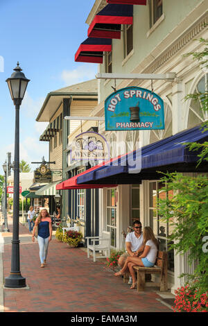 Die Innenstadt von heißen Quellen, Bath County, Virginia, USA-Heimat der historischen Gehöft Resort Stockfoto
