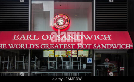 Earl of Sandwich Restaurant in New York City Stockfoto