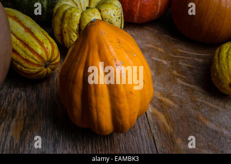 Eine orange Acorn Squash Stockfoto