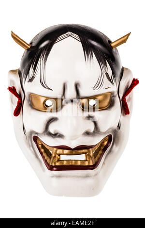 Die Hannya ist eine japanische Maske verwendet in Noh-Theater, repräsentiert eine eifersüchtige Dämonin oder Schlange Stockfoto