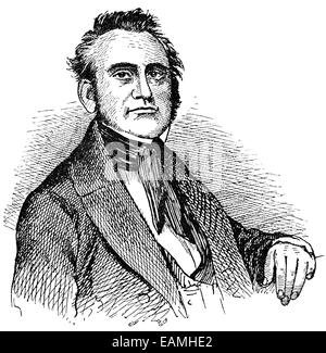 Porträt eines deutschen liberalen Politikers Heinrich von Gagern. Stockfoto