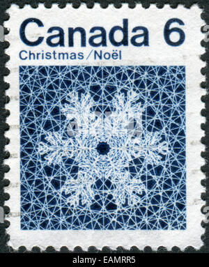 Kanada - ca. 1971: Briefmarke gedruckt in Kanada, Weihnachts-Ausgabe zeigt Schneeflocke, ca. 1971 Stockfoto