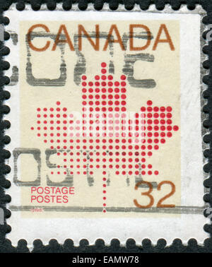 Kanada - ca. 1983: Briefmarke gedruckt in Kanada, Maple Leaf, ca. 1983 zeigt Stockfoto