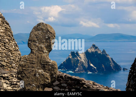 die berühmte Insel Skellig Michael in Irland Stockfoto