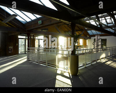 im Innenbereich befindet sich das Manchester Museum für Wissenschaft und Industrie, MOSI, im ehemaligen Liverpool Road Bahnhof, Manchester, UK Stockfoto