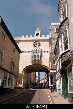 Das Eastgate in historischen Totnes, South Devon, England Stockfoto