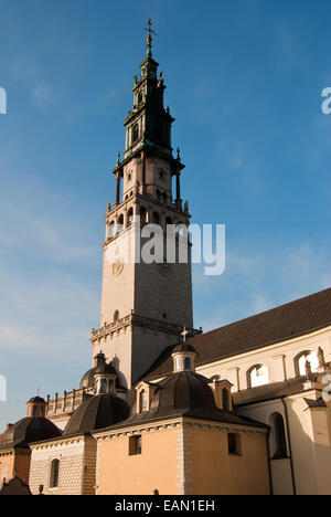 Turm des Klosters Jasna Gora, Czestochowa, Polen Stockfoto