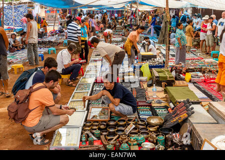Anjuna Flohmarkt, Anjuna, Goa, Indien Stockfoto