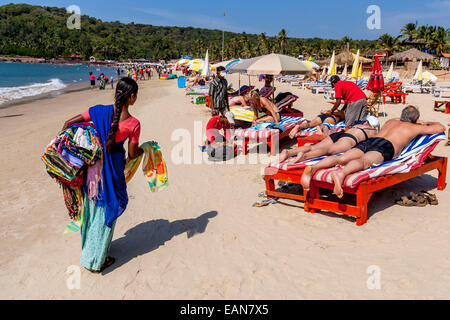 Beach Life, Baga Beach, Goa, Indien Stockfoto