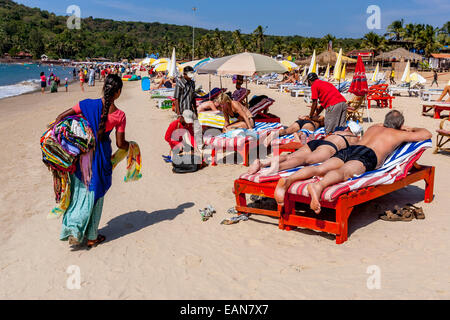 Beach Life, Baga Beach, Goa, Indien Stockfoto