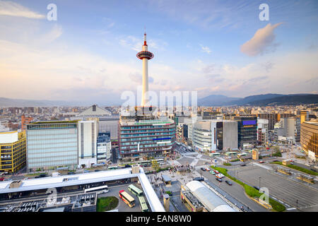 Skyline der Innenstadt Stadt Kyoto, Japan. Stockfoto