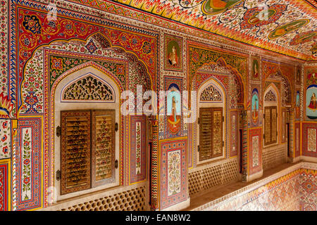Samode, Samode Dorf, Jaipur Pfalzbezirk, Rajasthan, Indien Stockfoto