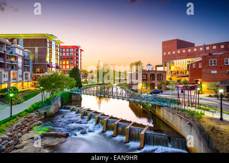 Greenville, South Carolina Stadt Stadtbild Stockfoto