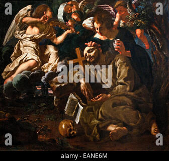Die Ekstase des Heiligen Franziskus 1625 Alessandro Rosi Italien Italienisch Stockfoto