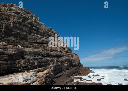 Touristen auf felsige Küste zum Kap der guten Hoffnung, Western Cape, Südafrika Stockfoto