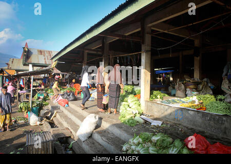 Obst und Gemüse Markt in Ende, Flores Insel Stockfoto