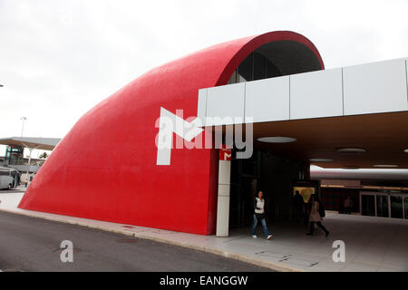 Flughafen Lissabon-u-Bahnstation. Stockfoto