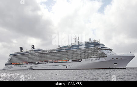 Ein Überblick über die Celebrity Eclipse Kreuzfahrtschiff am 13. Dezember 2010. Stockfoto