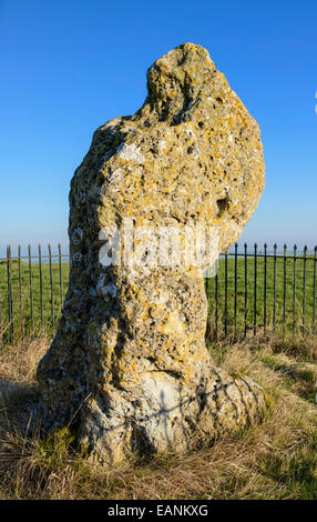 Des Königs Stein, Teil der Rollright Stones megalithische Anlage in der Nähe von langen Compton-Oxfordshire-England-UK Stockfoto