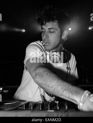 Mark Ronson führt auf dem Glastonbury Festival am 22.06.2007. Stockfoto