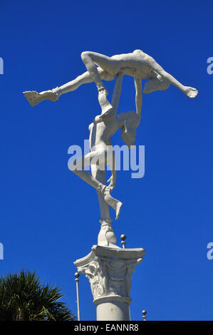 Meerjungfrau-Statue am Eingang zum Weeki Wachee Springs State Park, Spring Hill, Florida Stockfoto