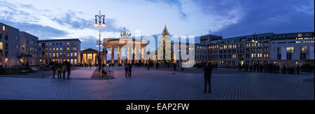 Brandenburger Tor-Panorama-Ansicht in berlin Stockfoto