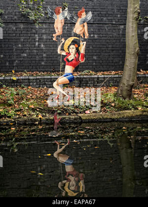 Graffiti von Amy Winehouse auf Regents Park Kanal London Stockfoto