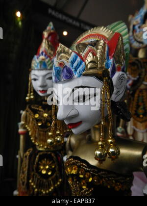 Wayang Golek, Wayang Marionette aus Holz gefertigt Stockfoto