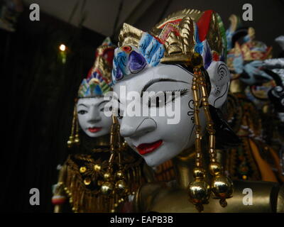 Wayang Golek, Wayang Marionette aus Holz gefertigt Stockfoto