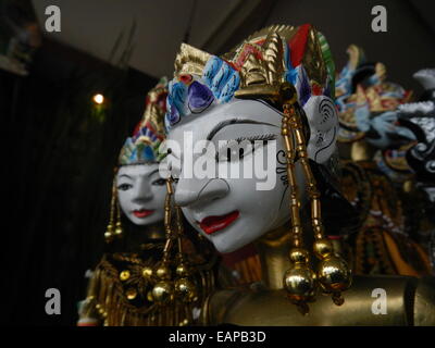 Wayang Golek, Wayang Marionette aus Holz gefertigt Stockfoto